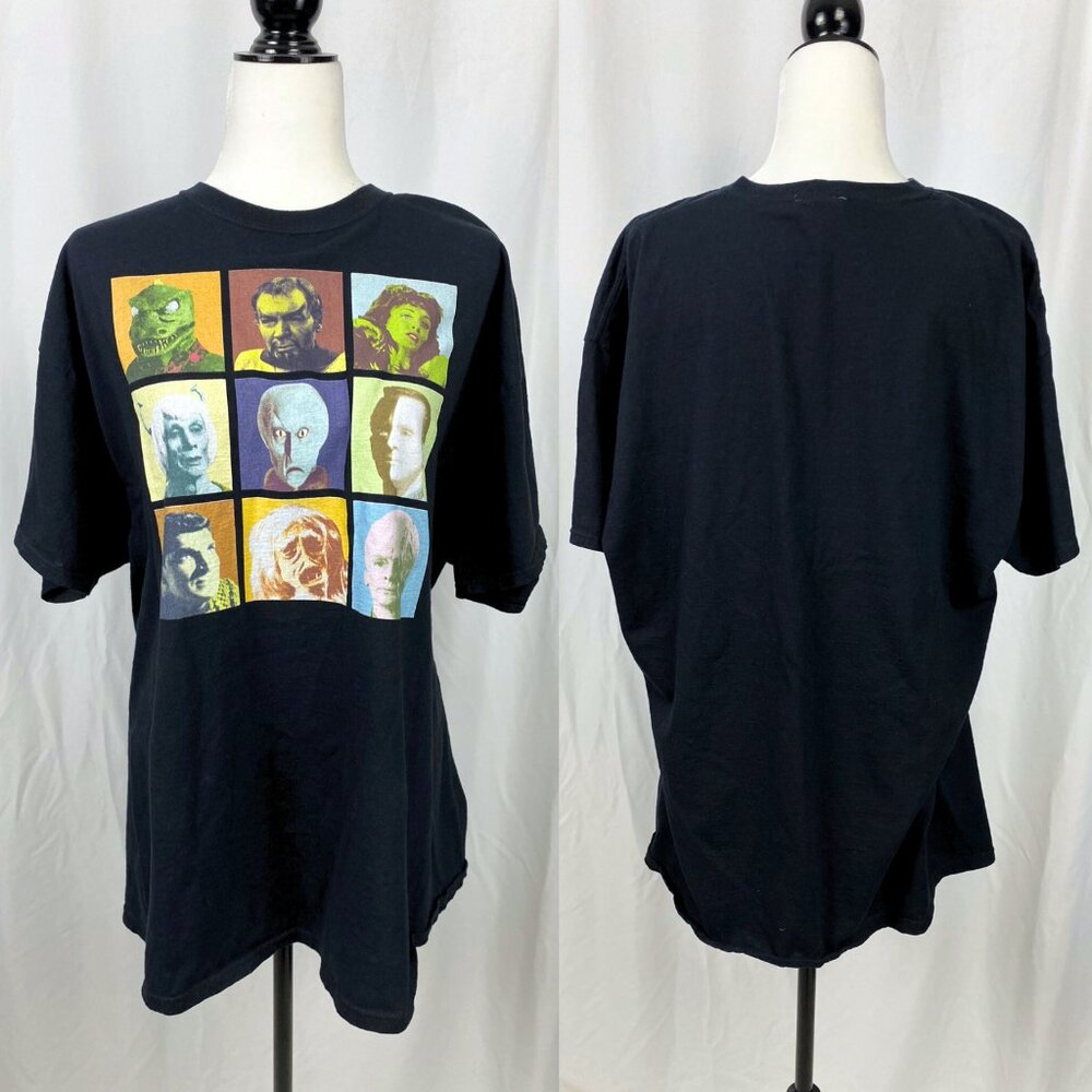 Vintage Star Trek sci fi villain alien geek black cotton tee t-shirt XXL - Picture 3 of 4